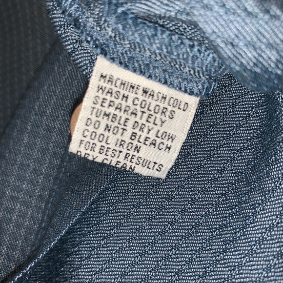 Tommy Bahama Blue White 100% Silk Shirt Large - Picture 4 of 6